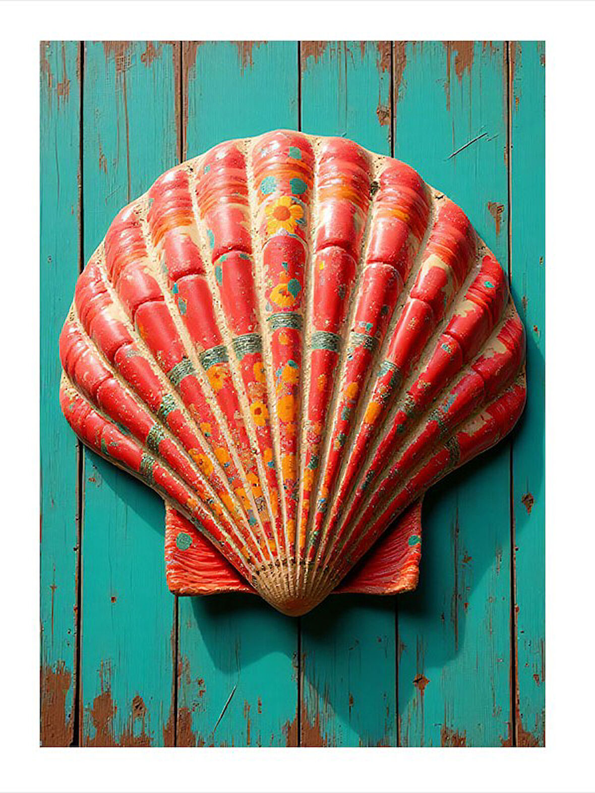 Deniz Kabuklarının Sessizliği Modern Mdf Tablo