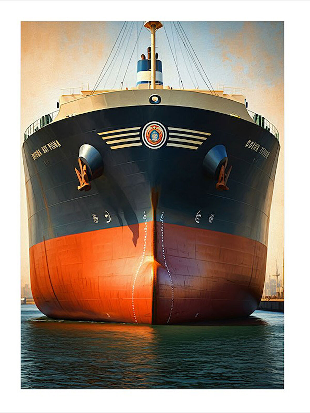 Dev Gemi Ve Okyanus Art Mdf Poster