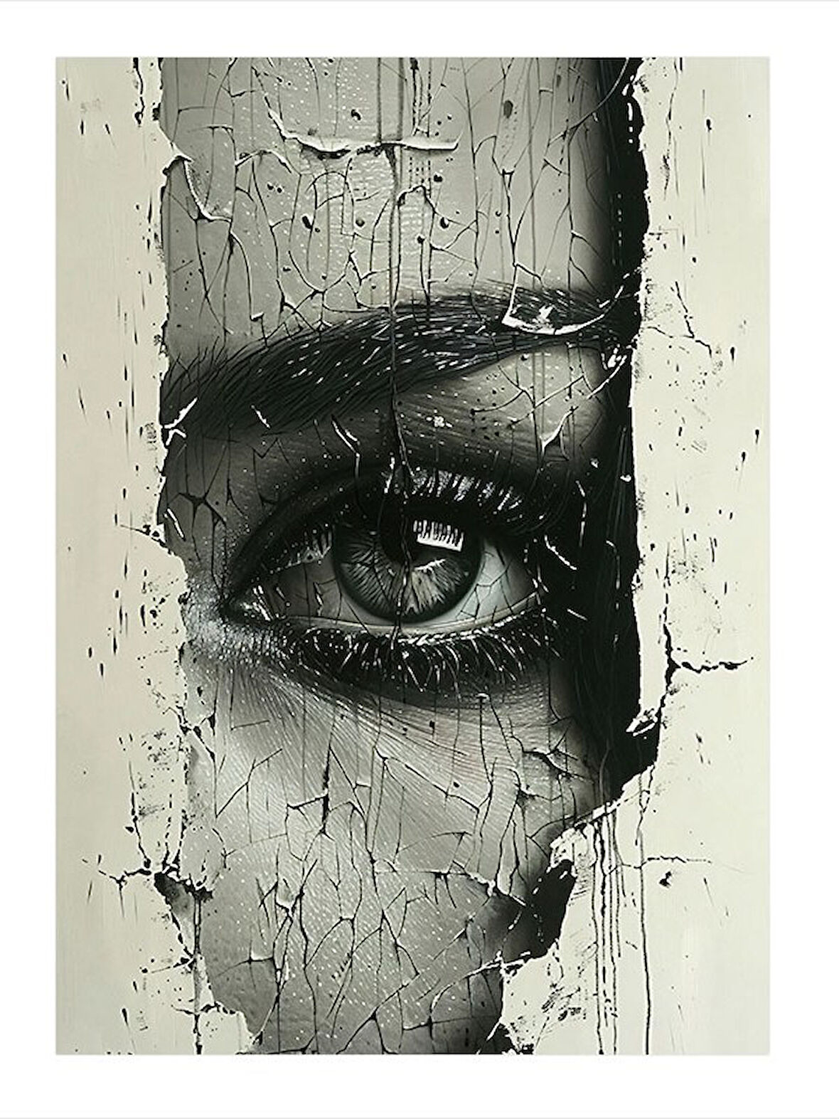 Yağmurun Gölgesi Gözyaşı Dekoratif Mdf Tablo