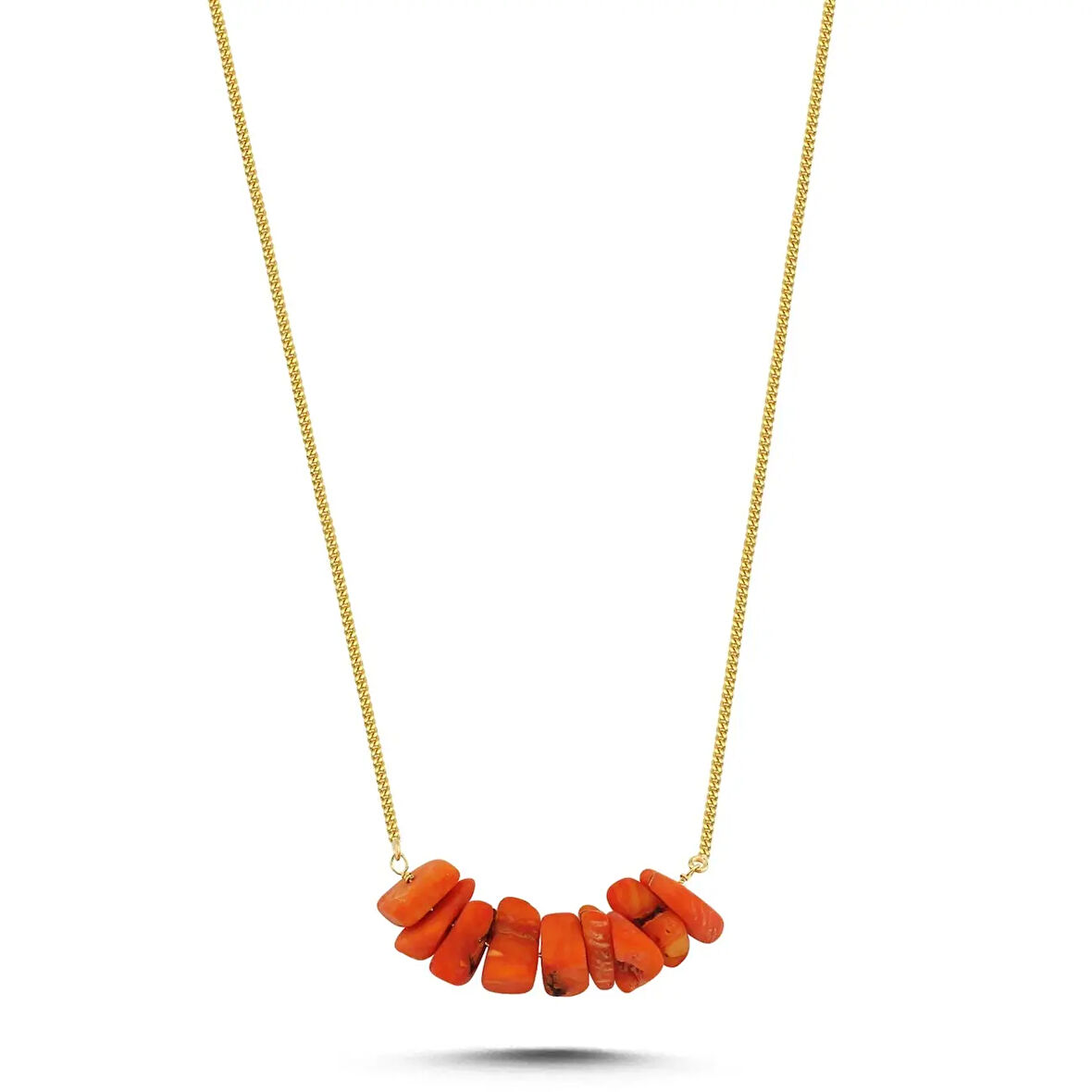 Mercan Doğal Taş Kolye