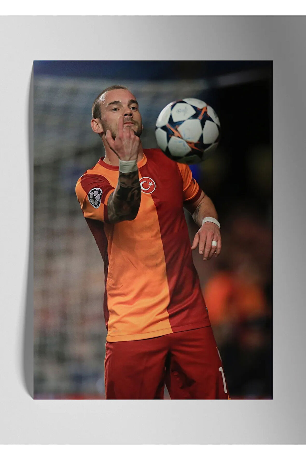 Metal Baskı Parlak Duvar Tablosu - Wesley Sneijder