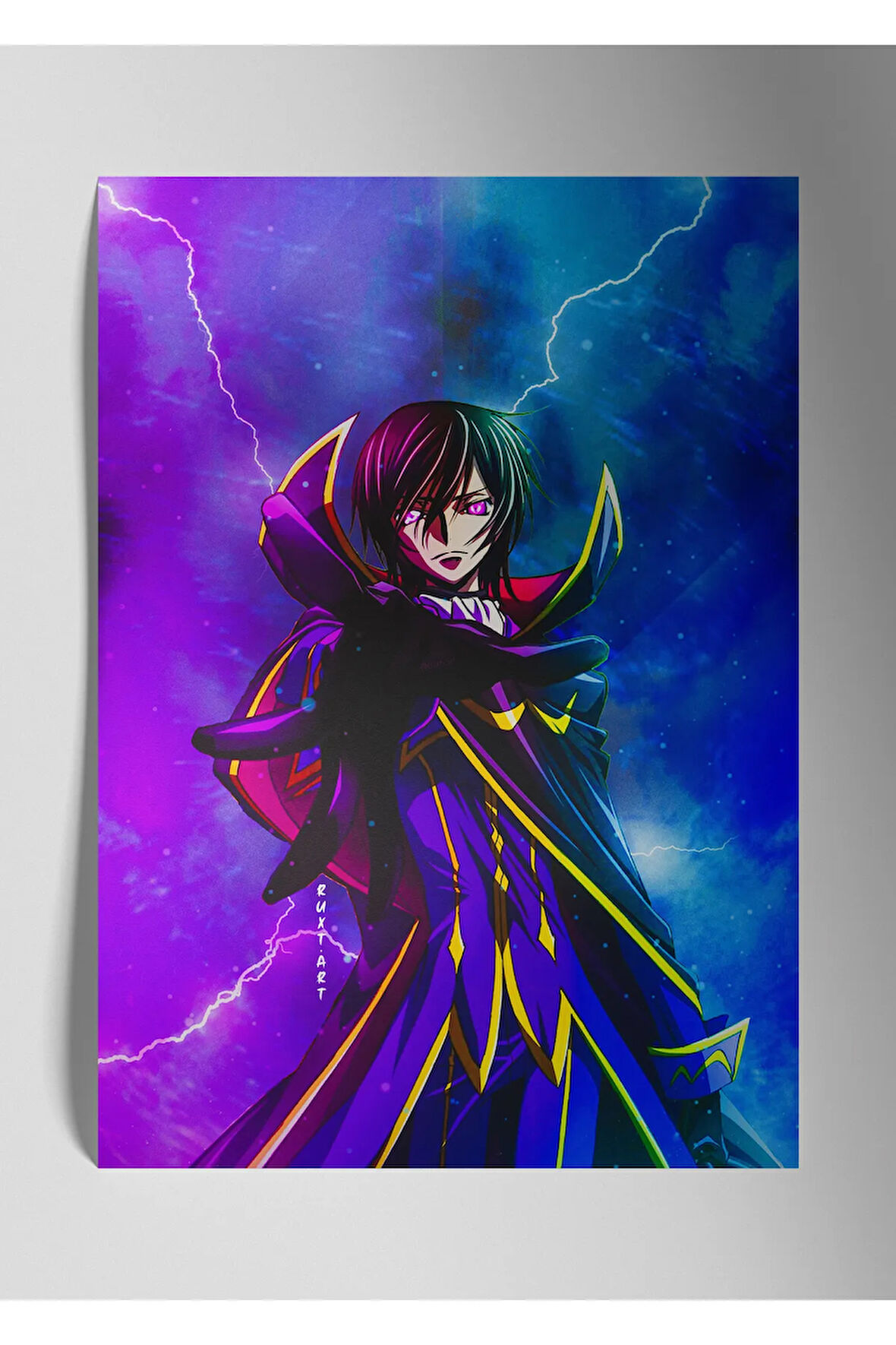 Metal Baskı Parlak Duvar Tablosu - Lelouch Lamperouge