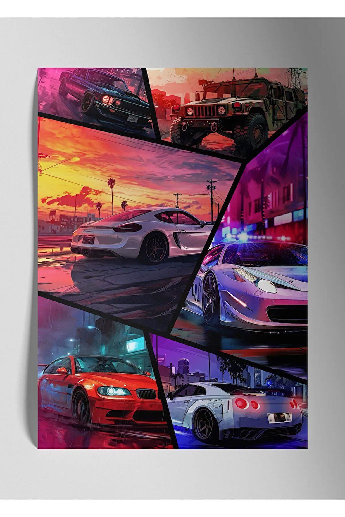 Car Style Gta Edition - Metal Poster Tablo