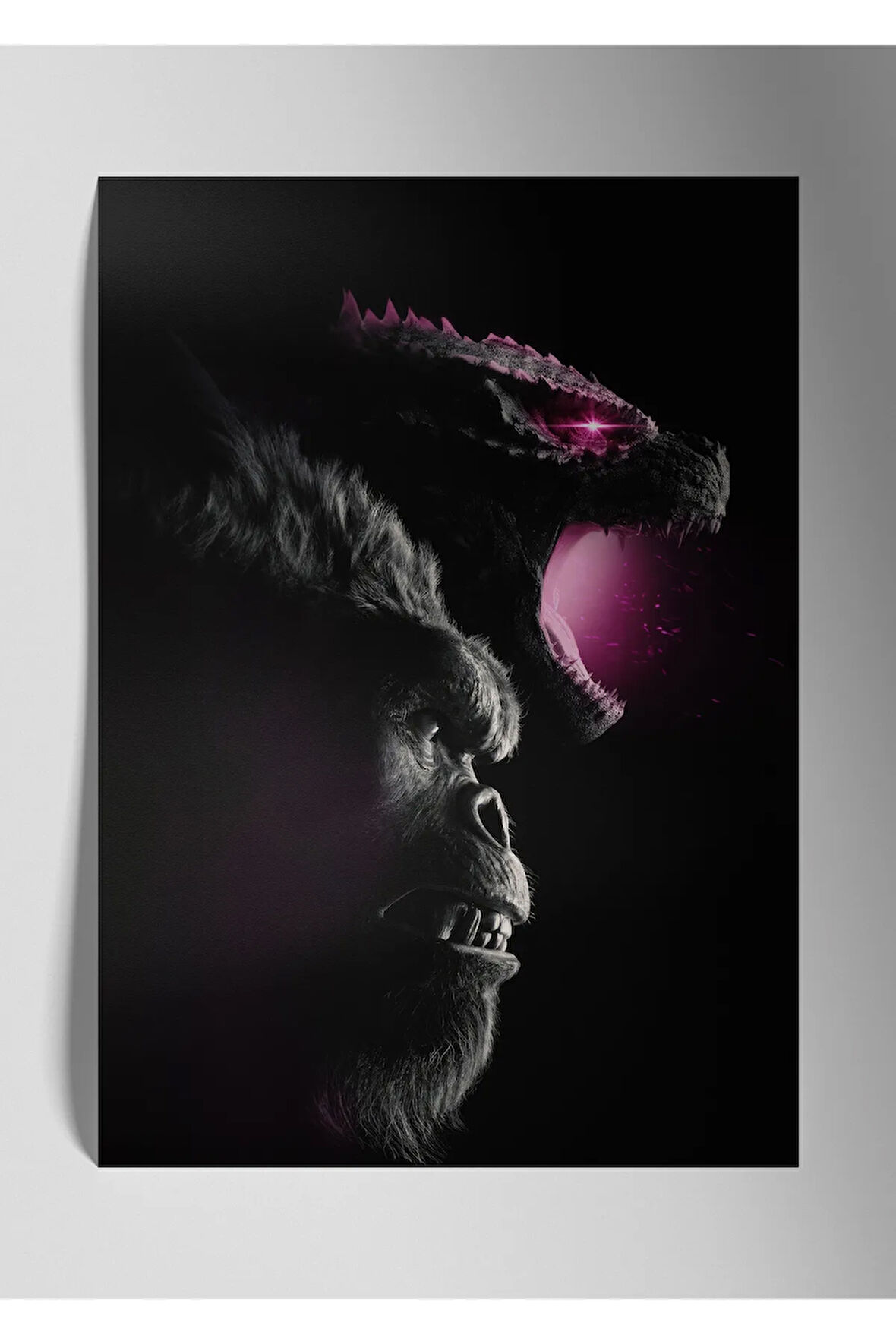 Godzilla - King Kong - Metal Tablo