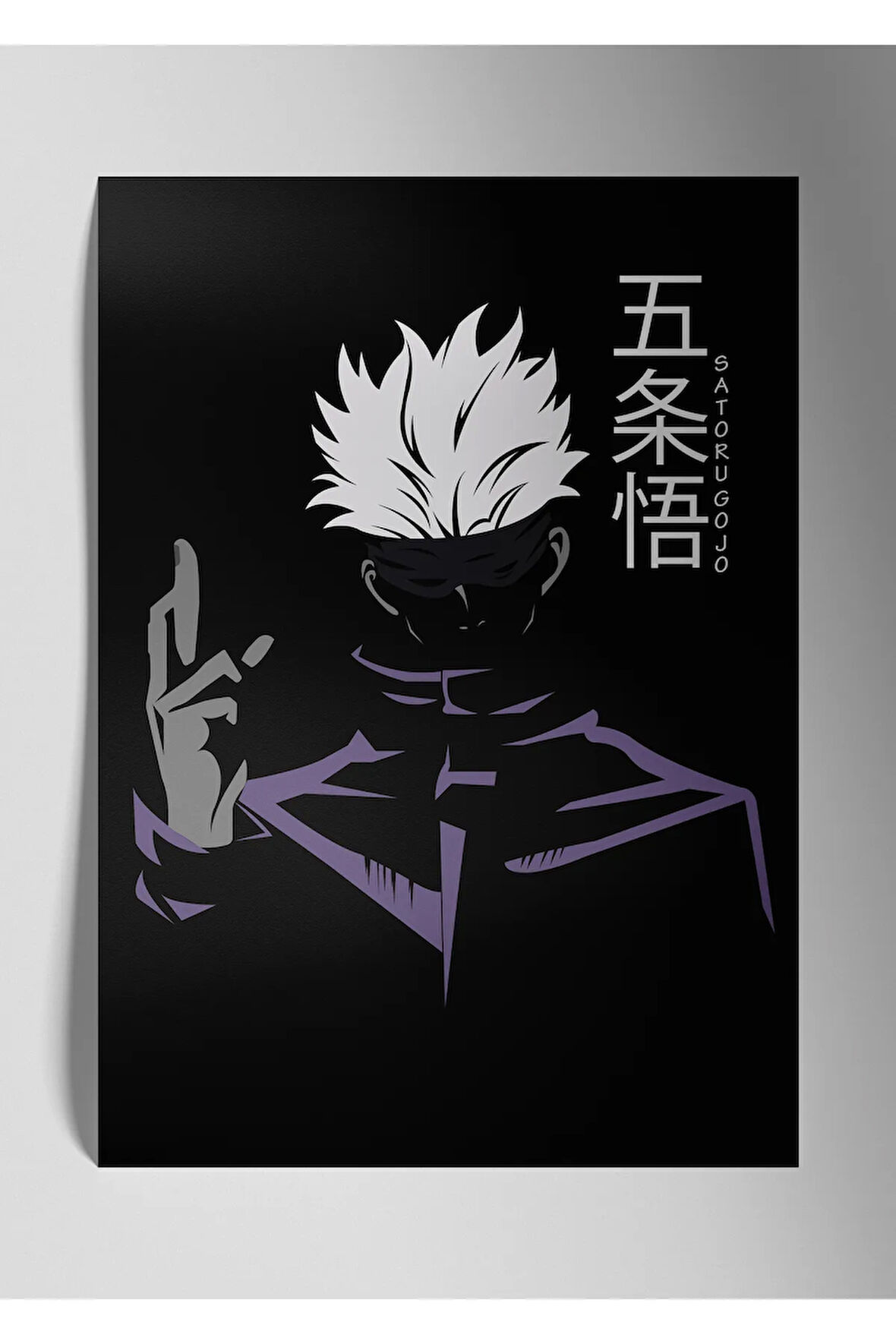 Metal Baskı ParlakAnime Duvar Tablosu - Satoru Gojo Jujutsu Kaisen