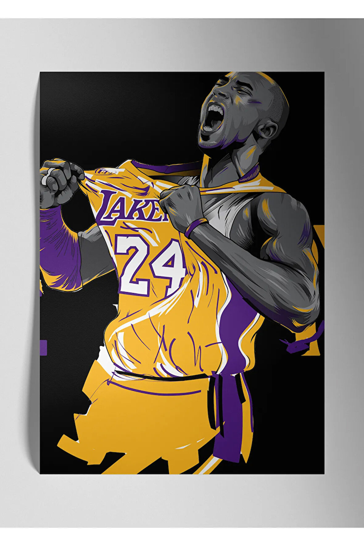 Kobe Bryant Lakers NBA - Metal Tablo