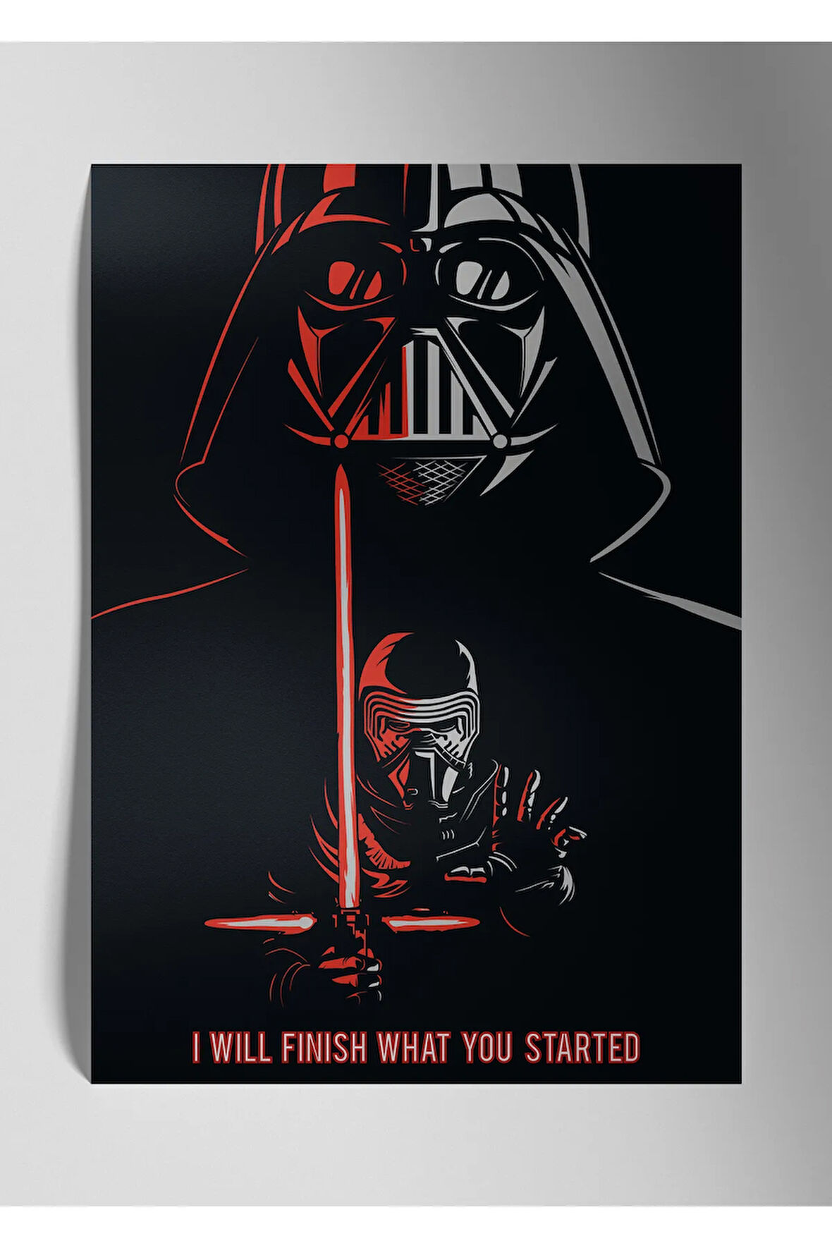 Metal Baskı Parlak Duvar Tablosu - Star Wars Darth Vader