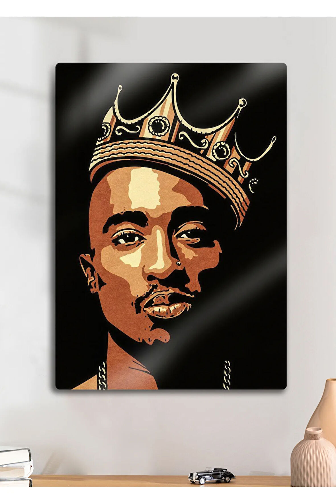 2Pac Shakur Rap - Parlak Metal Baskı Tablo