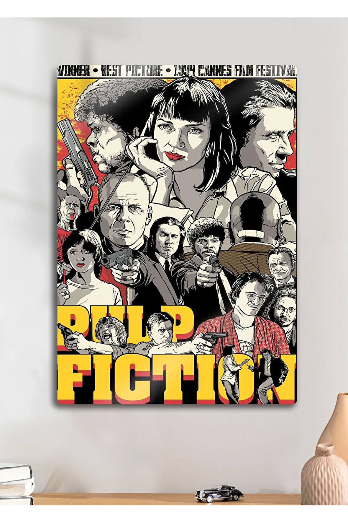 Pulp Fiction, Ucuz Roman - Metal Baskı Parlak Tablo