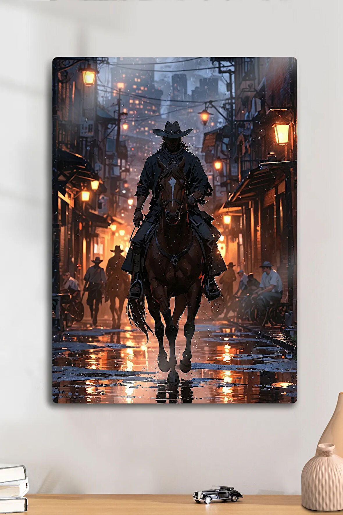 Metal Baskı - RDR2, Red Dead Redemption 2, Kovboy At - Dekoratif Tablo