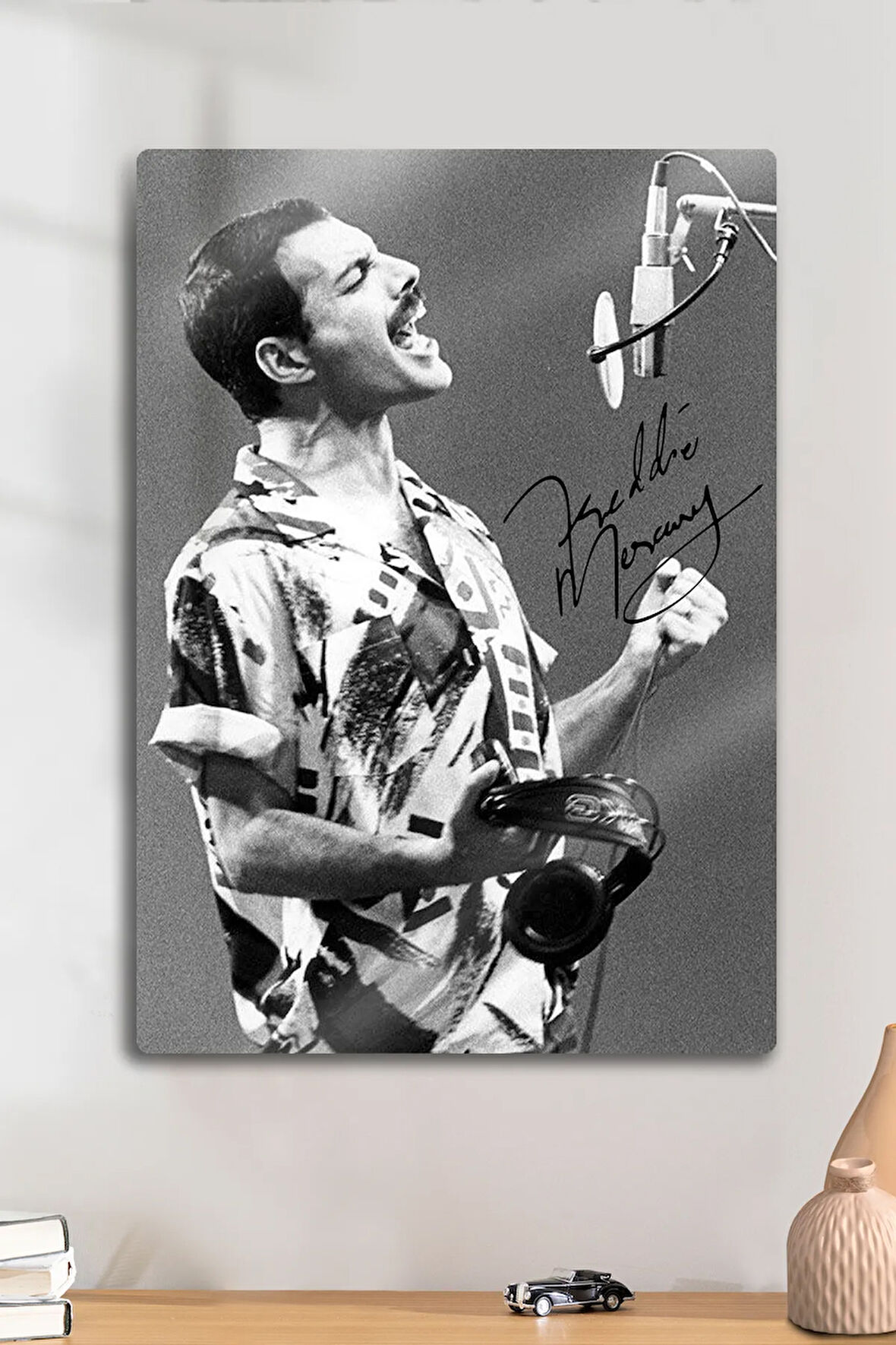 Metal Baskı - Freddie Mercury, Queen, İmzalı Bohemian Rhapsody, Dekoratif Tablo
