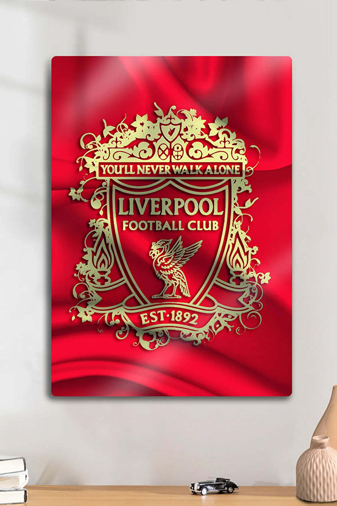 Metal Baskı - Liverpool LFC, Logo Temalı, Parlak Dekoratif Tablo