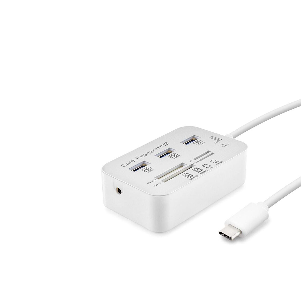 Type-C Hub Combo 3*Usb3.0 + Ms + Sd + M2 + Tf 20Cm Beyaz HDX7029
