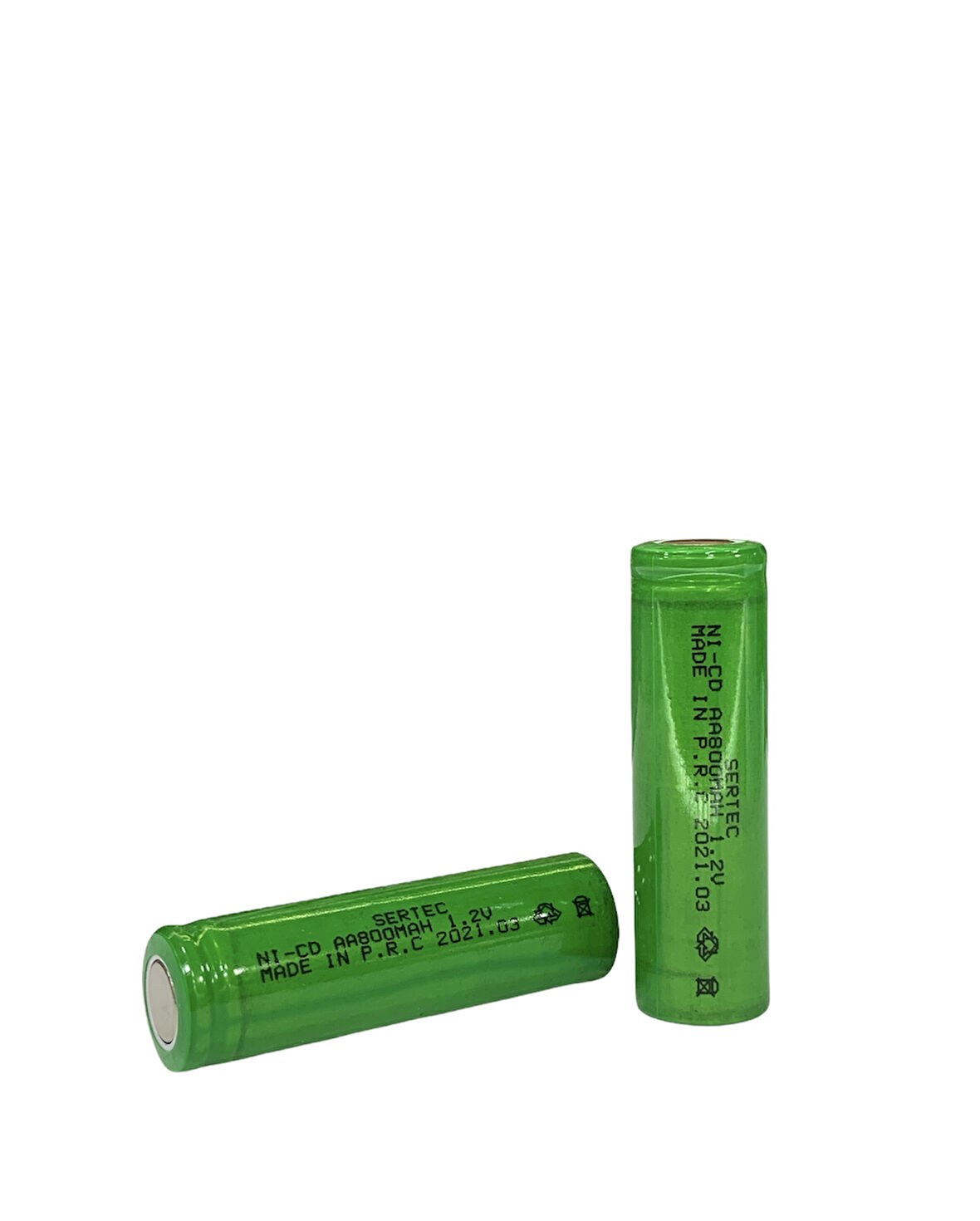 1.2V 800 Mah - AA - Ni-Cd Şarjlı Pil - Başsız / Flat Head
