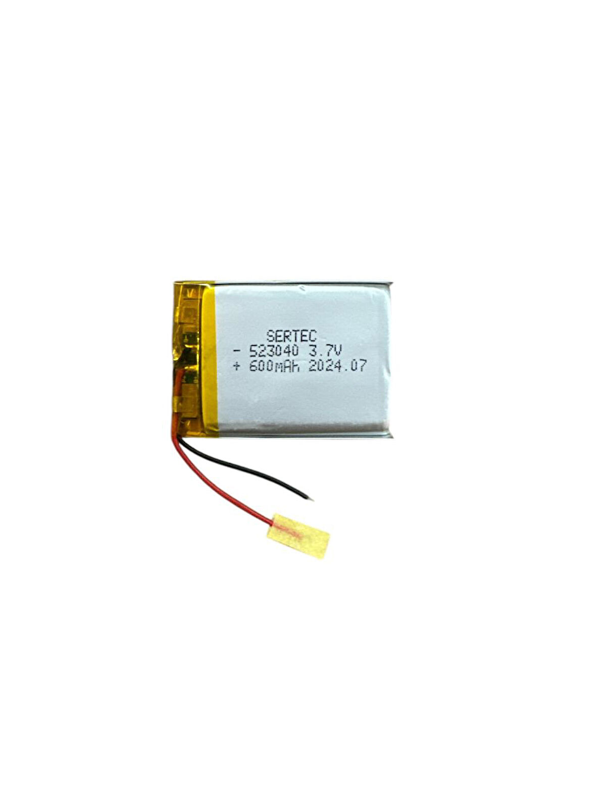 523040 3.7V 600 MAh Li-Polymer Pil Devreli/1.5A