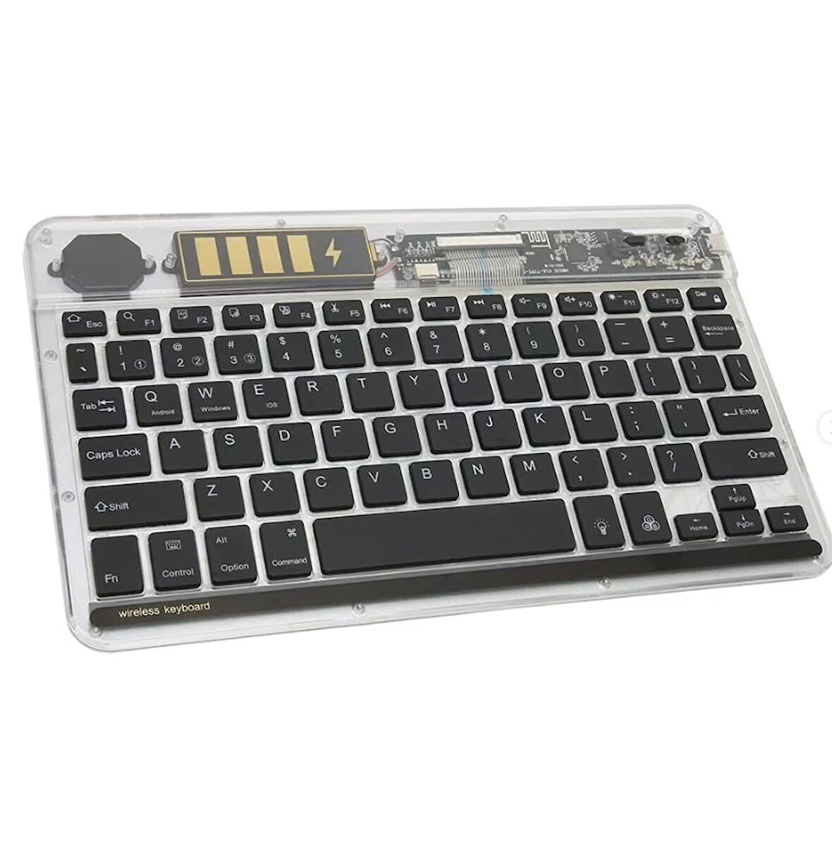 ZR612 Rgb Şeffaf Siyah Bluethooth Klavye