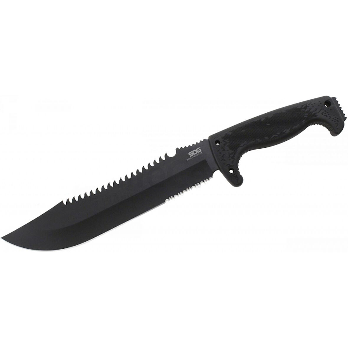 Sog F03T Kamp Tırtıklı Testereli Outdoor Pala / Bıçak 39 cm - Kauçuk Saplı