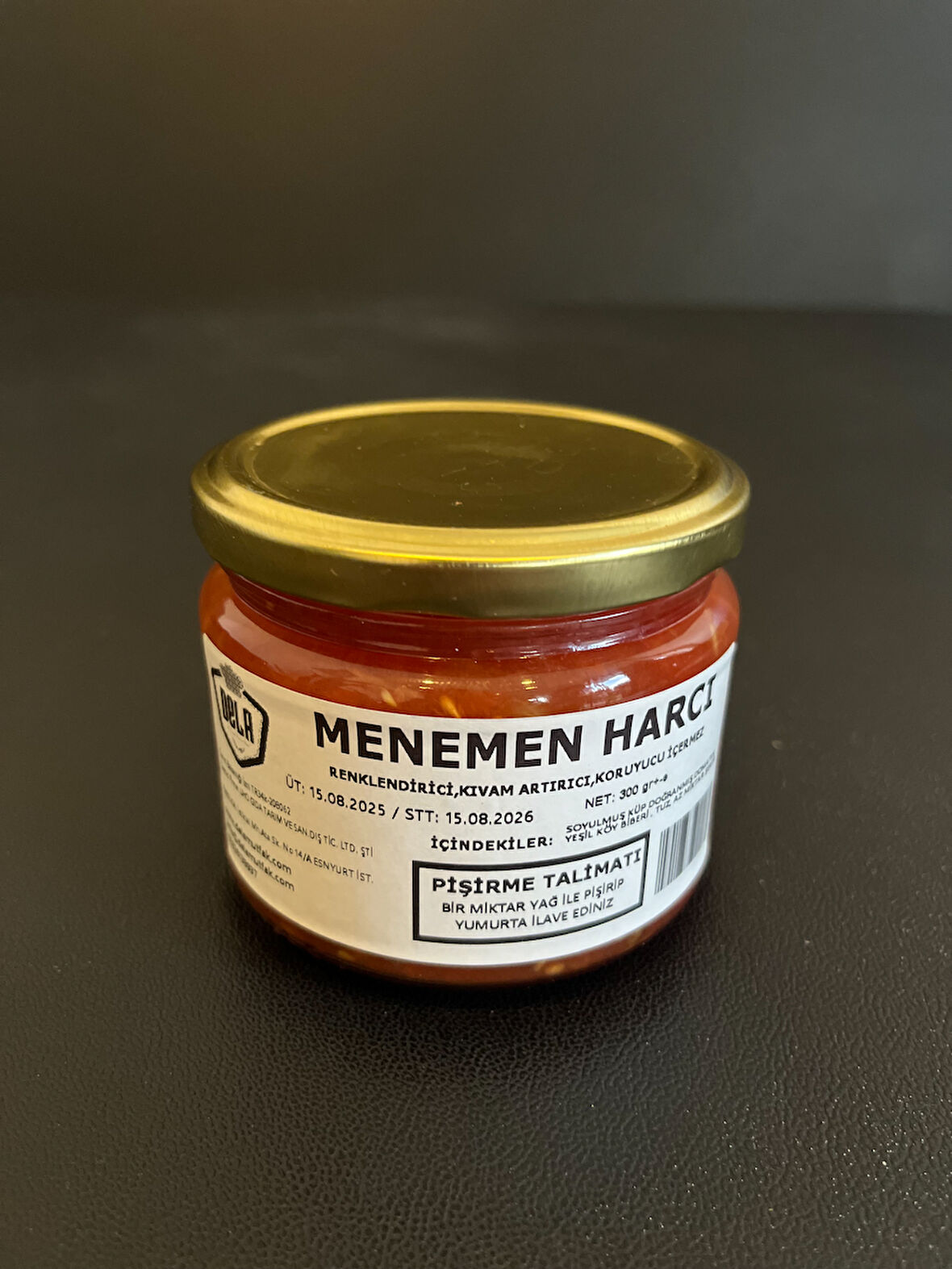 KATKISIZ DOĞAL MENEMEN HARCI 300 GR x 18 Marka: DELA MUTFAK