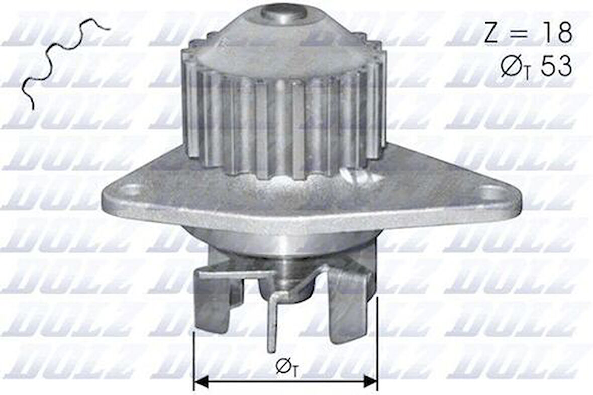 Dolz C114 Devirdaim Su Pompası 206 YM Bipper C2 C3 Partner Berlingo Tu3Jp-TU3A 1.4 8V Mqp 1201.G0