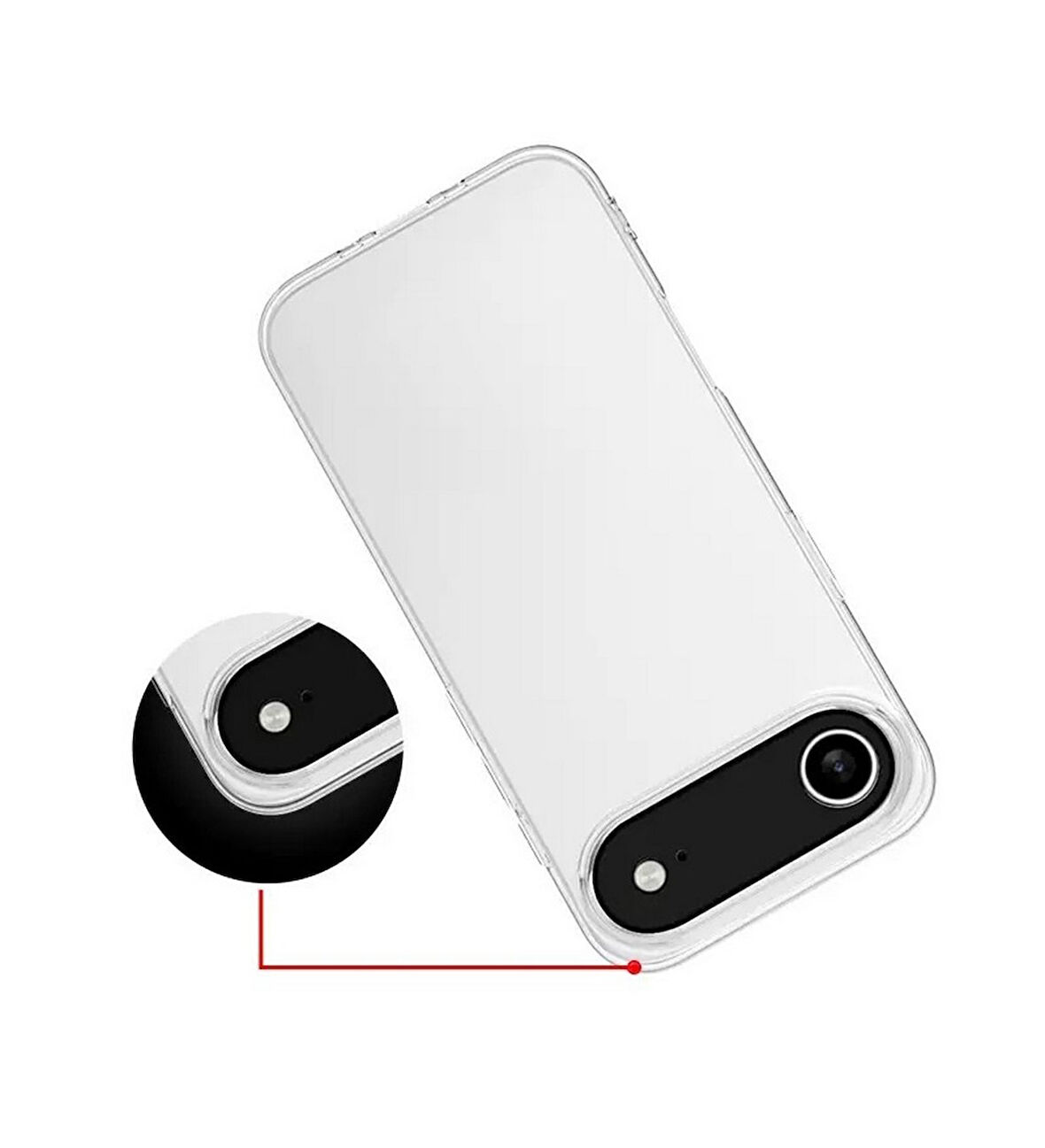 Iphone 17 AIR Uyumlu Şeffaf Kılıf Silikon Ve Esnek