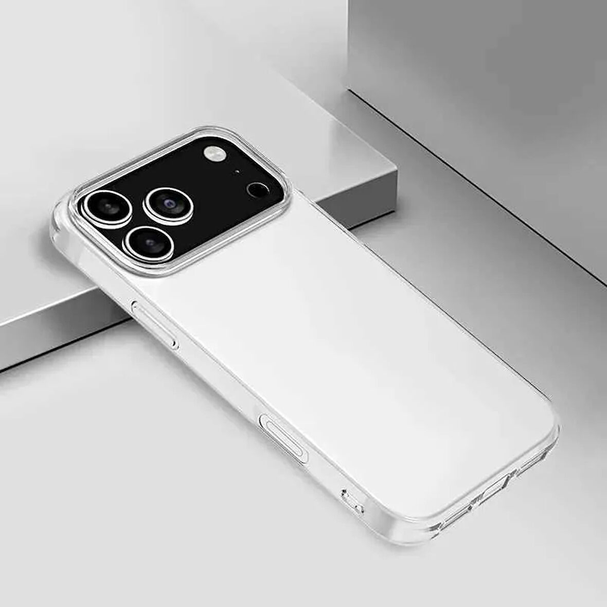 Iphone 17 PRO Uyumlu Şeffaf Kılıf Silikon ve Esnek