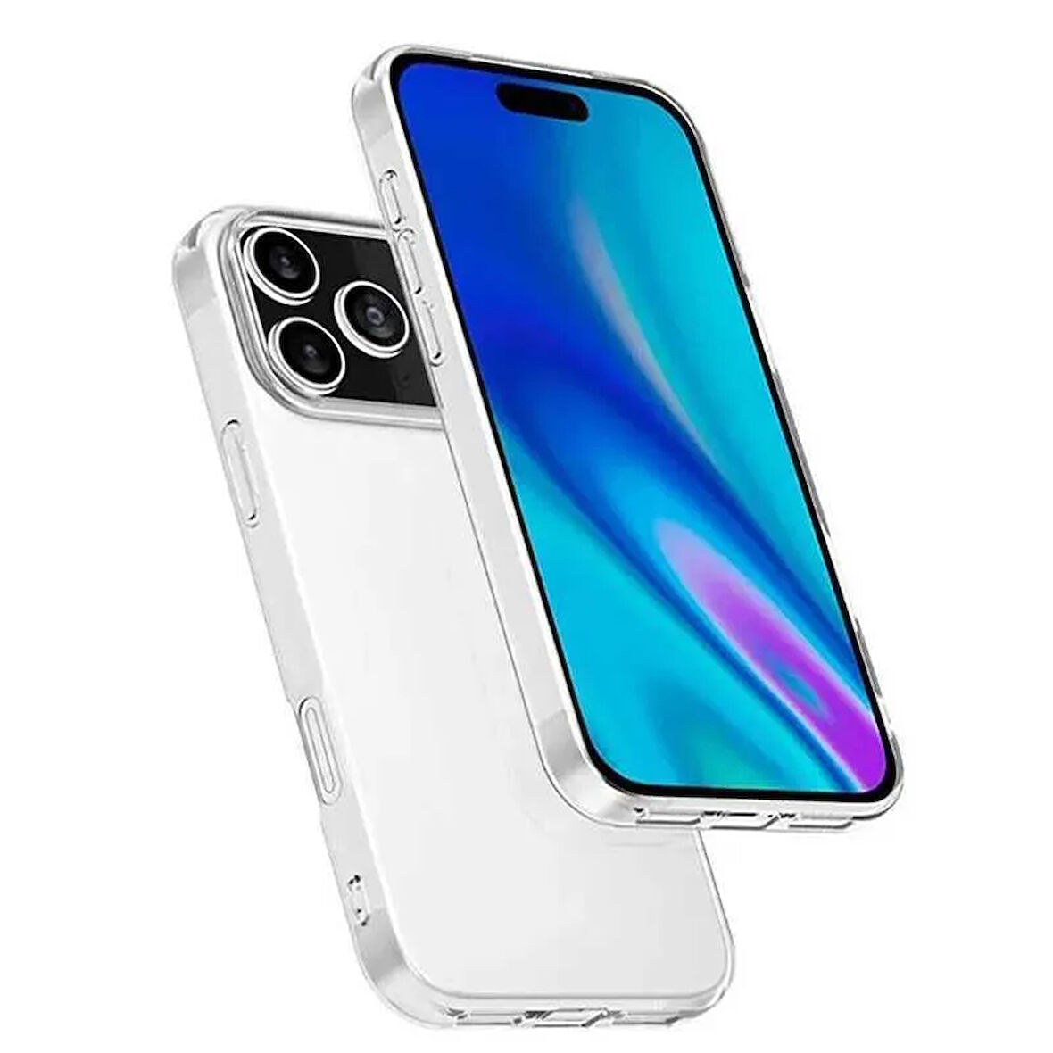 Iphone 17 Pro Max Uyumlu Şeffaf Kılıf Silikon Ve Esnek 