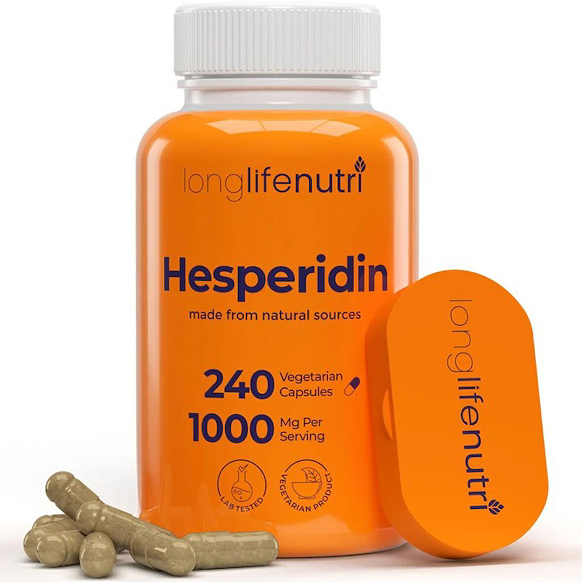 Hesperidin 1000mg, 240 Capsules  Supports Cardiovascular Health, Blood Pressure & Circulation, Immune Support, Potent Antioxidant & Vascular Function Benefits