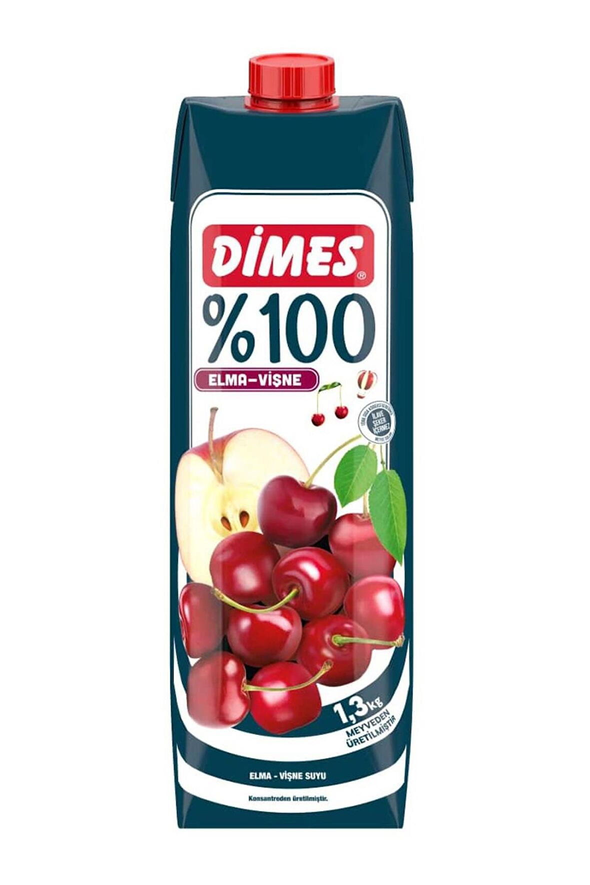 Dimes %100 Elma Vişne Meyve Suyu 1 Lt