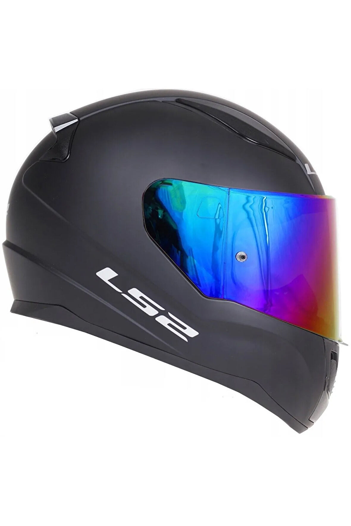 Rapıd 2 Mat Siyah Fullface Motosiklet Kaskı Gökkuşağı Camlı