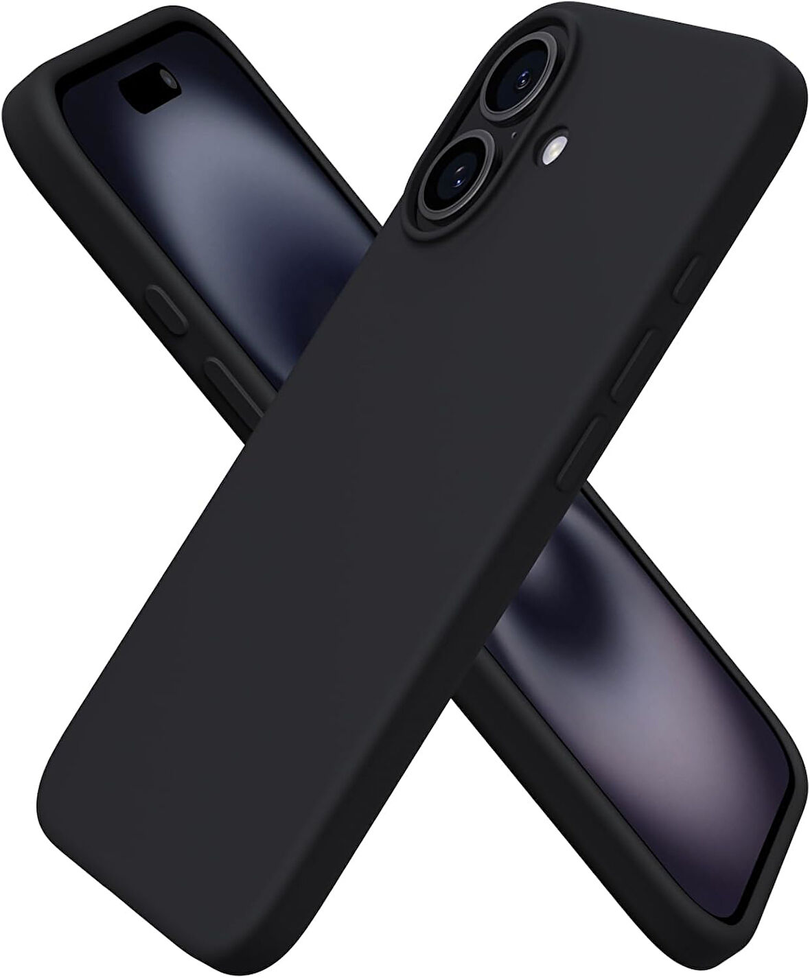 Iphone 16 Plus Lansman Kılıf Siyah Silikon Darbe Emici Ve Esnek