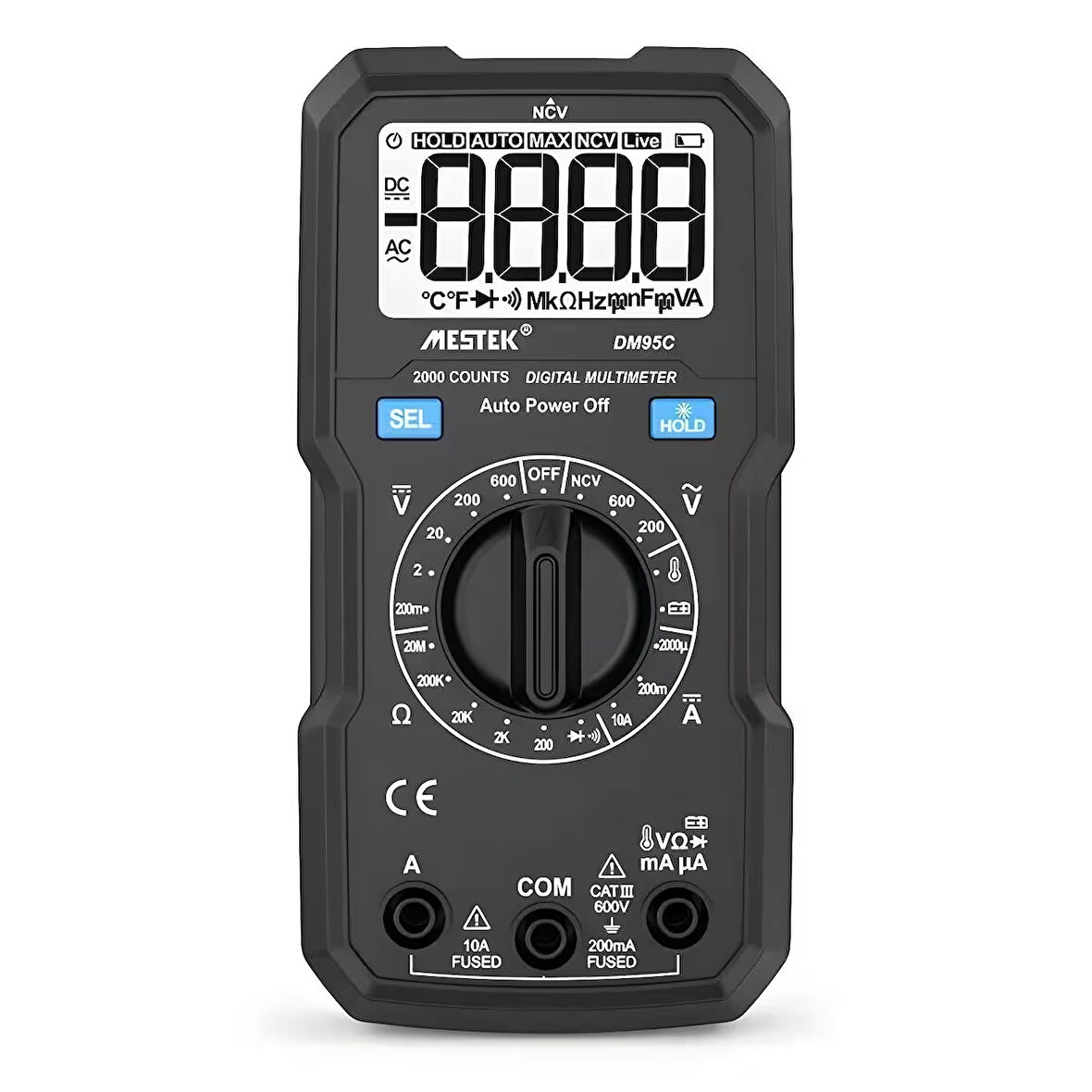 MESTEK DM95C Manuel Aralıklı Taşınabilir Mini Multimetre