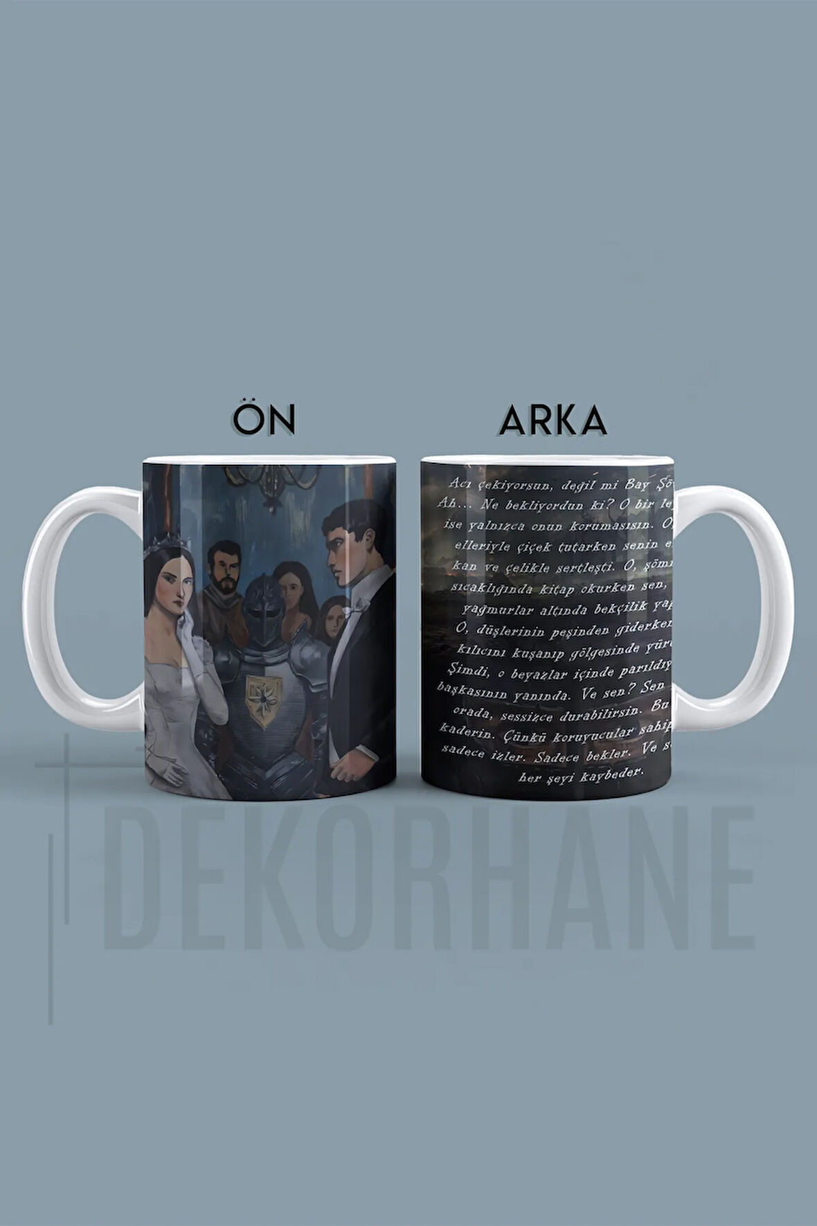 Şövalye Ve Prenses, Kalp Muhafızı, Dark Knight, Fantasy Hikaye Kupa Bardak