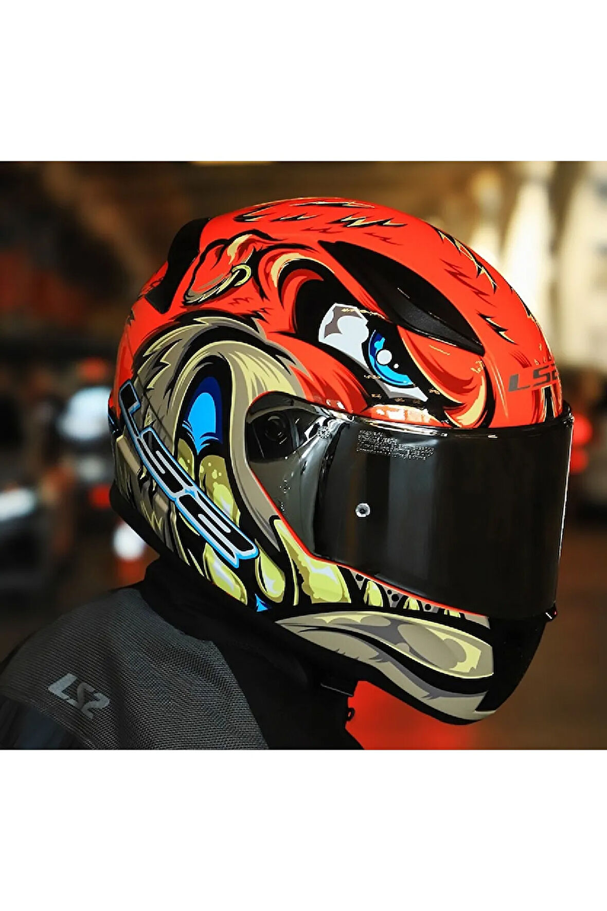 Rapıd 2 Spox Kırmızı Gri Full Face Motosiklet Kaskı Gri Camlı