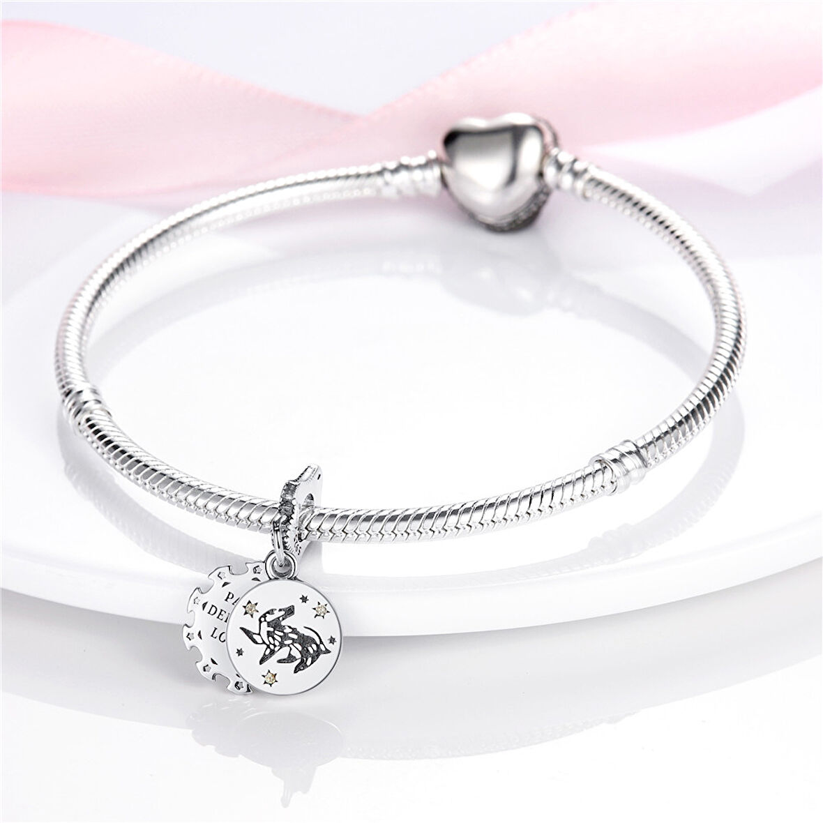 Harry Potter Hufflepuff Charm 925 Ayar Gümüş