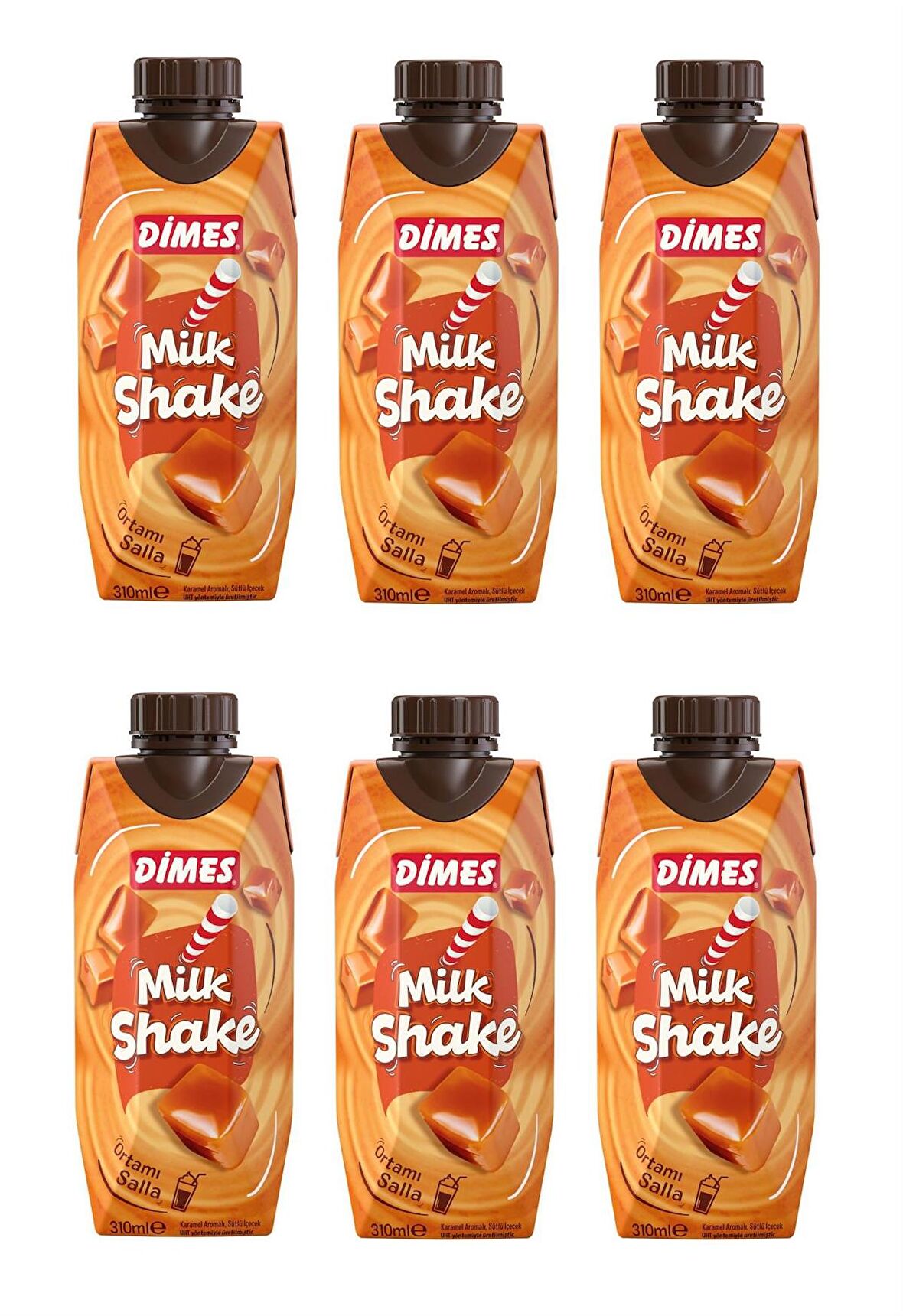 Dimes Milkshake Karamel Aromalı 310 Ml X 6 Adet