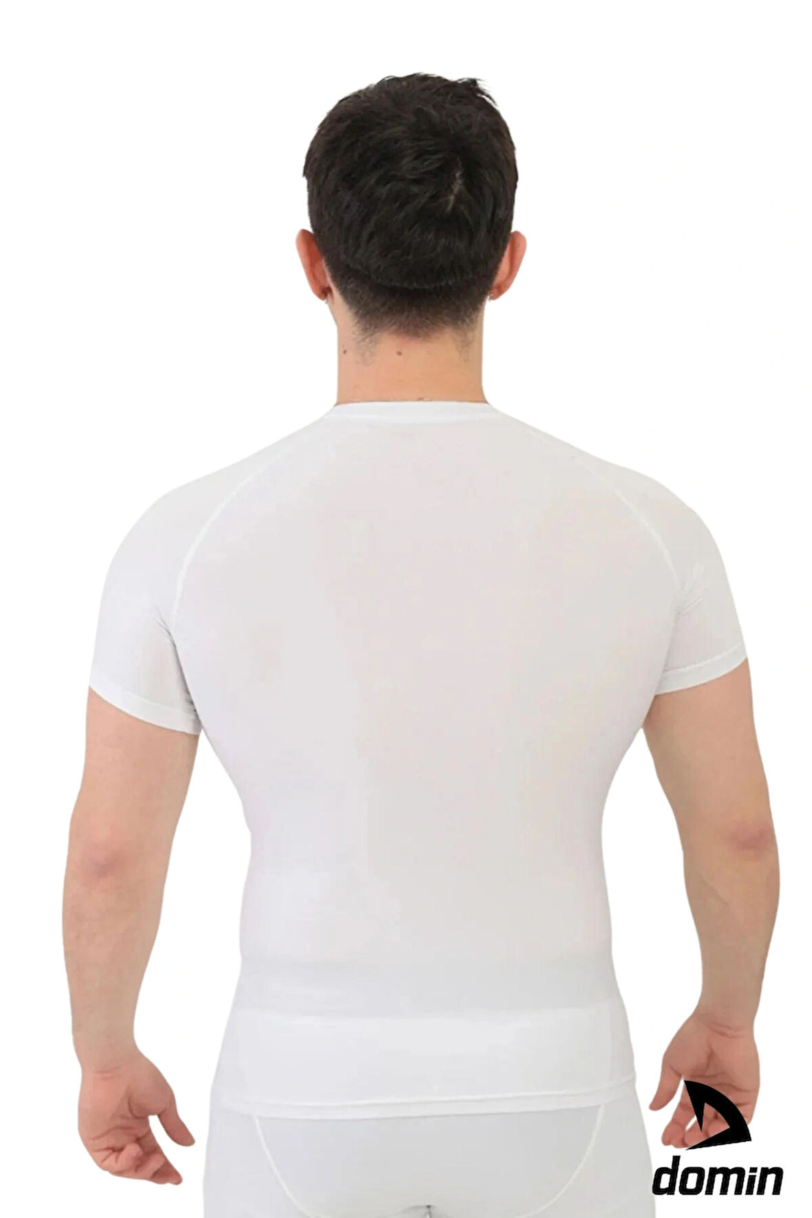  Beyaz Kısa Kollu Compression Body T-shirt Fitness Body Gym Body Tshirt