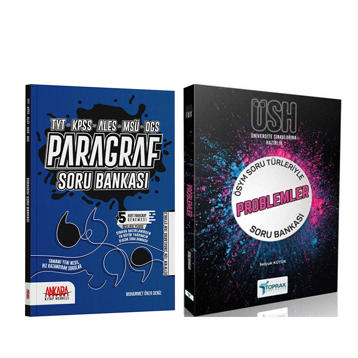 Toprak Yayınları TYT Problemler ve Ankara Kitap Merkezi Paragraf Soru Bankası Seti 2 Kitap
