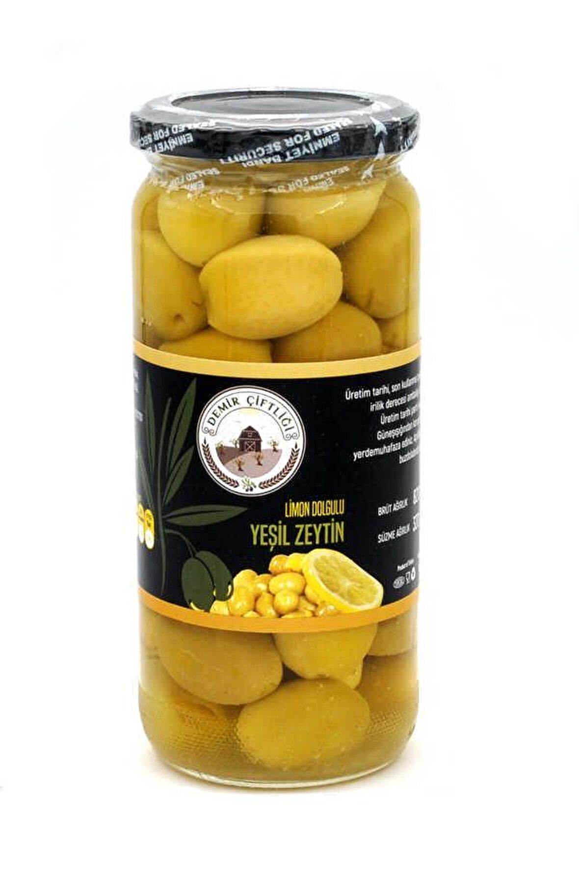 Limon Dolgulu Yeşil Zeytin - Limonlu Zeytin 320 G