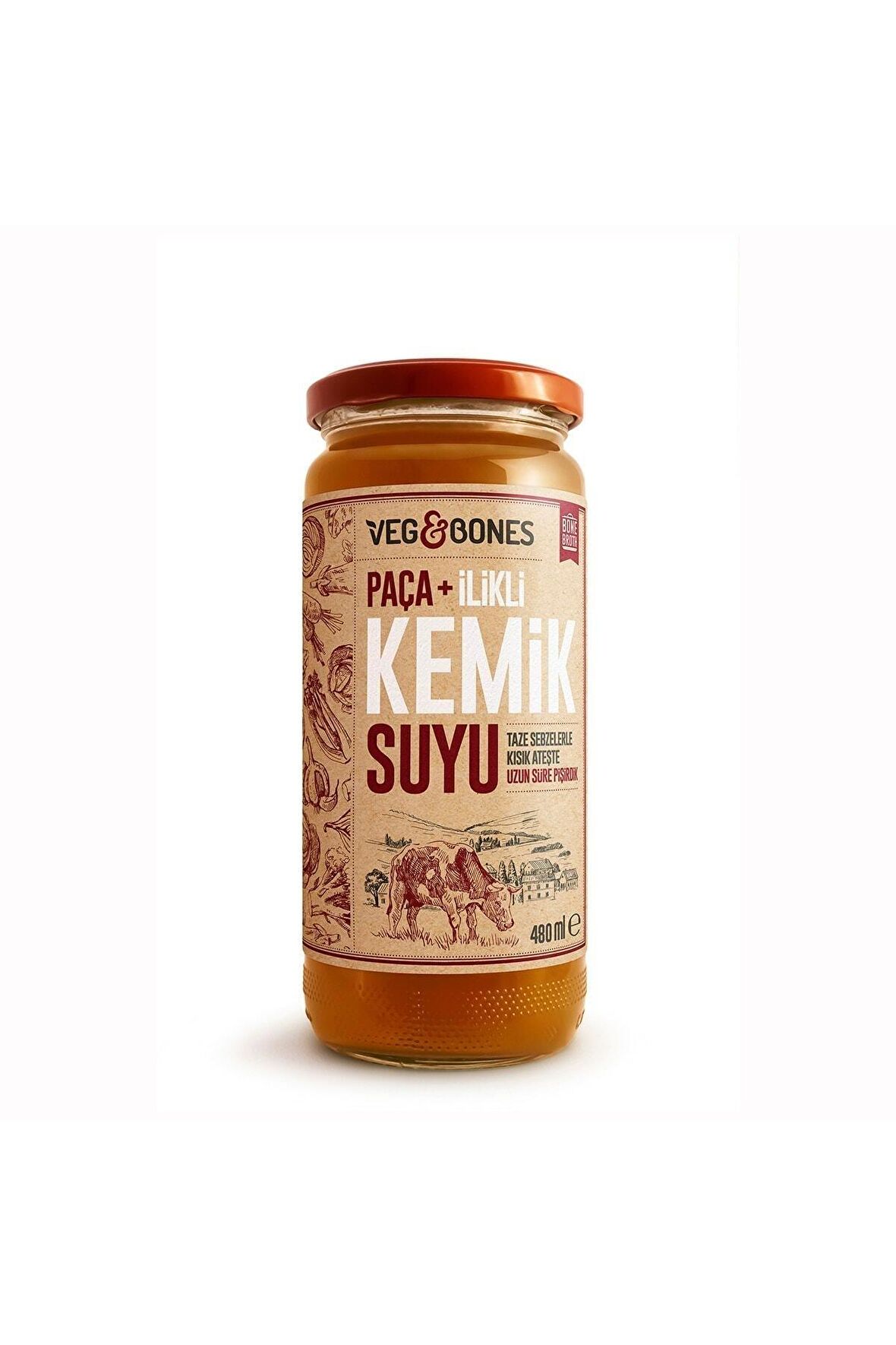 Veg & Bones Paça + Ilikli Kemik Suyu 480 Ml