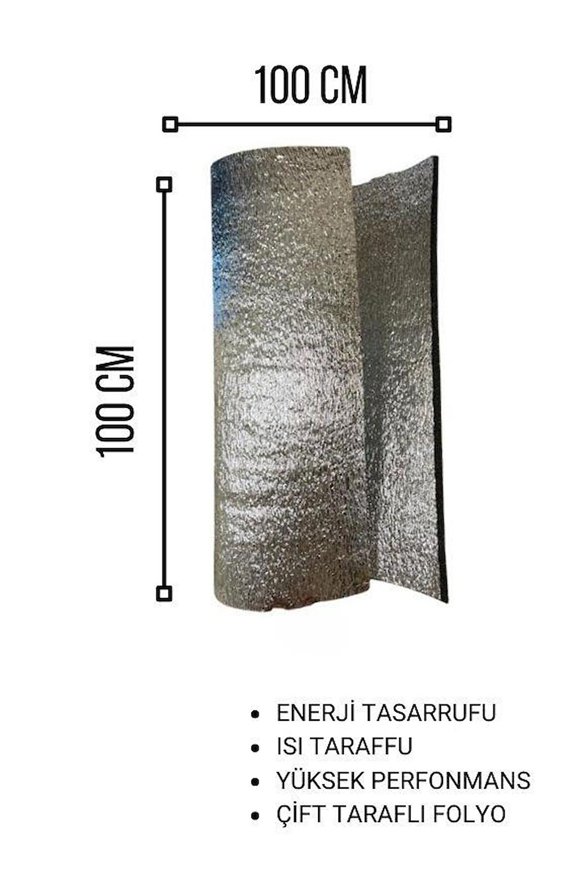 ALÜMİNYUM KAPLI POLİETİLEN SÜNGER LEVHA 10 MM (EN:1 MT BOY:1 MT)