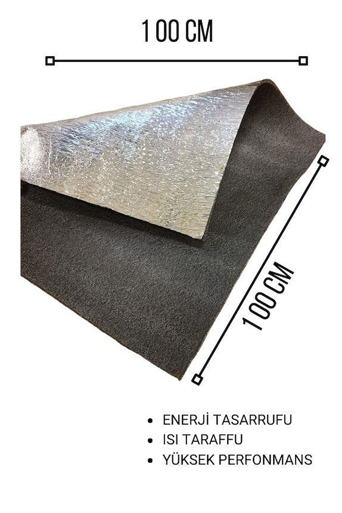 ALÜMİNYUM KAPLI POLİETİLEN SÜNGER LEVHA 10 MM (EN:1 MT BOY:5 MT)