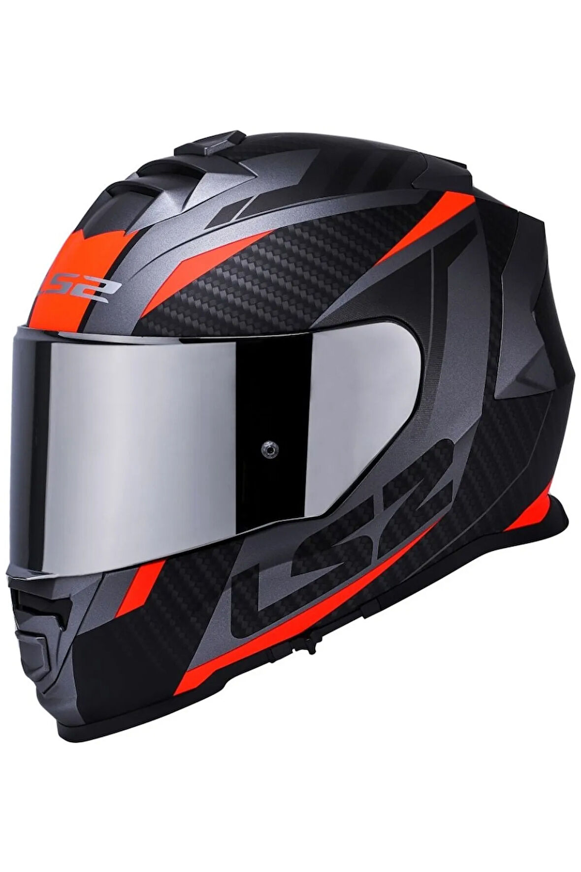 Storm 2 Racer Turuncu Kapalı Motosiklet Kaskı Gri Camlı