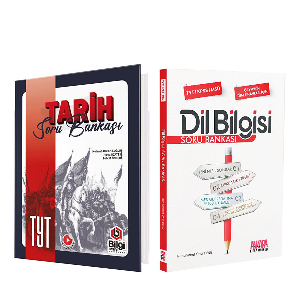 Bilgi Arşivi TYT Tarih ve AKM Dil Bilgisi Soru Bankası Seti 2 Kitap