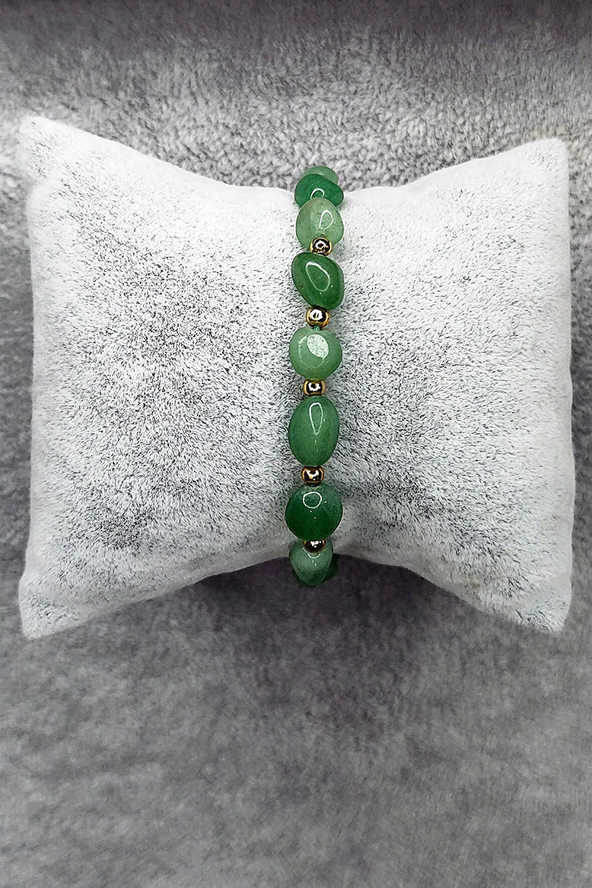 Ayarlanabilir Makrome Aventurin Taşlı Doğal Taş Bileklik