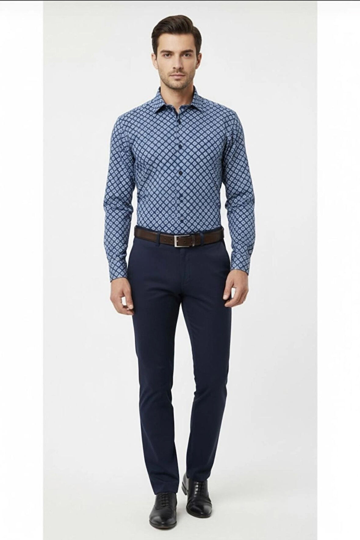 Erkek Dijital Baskı %100 Pamuk Gömlek