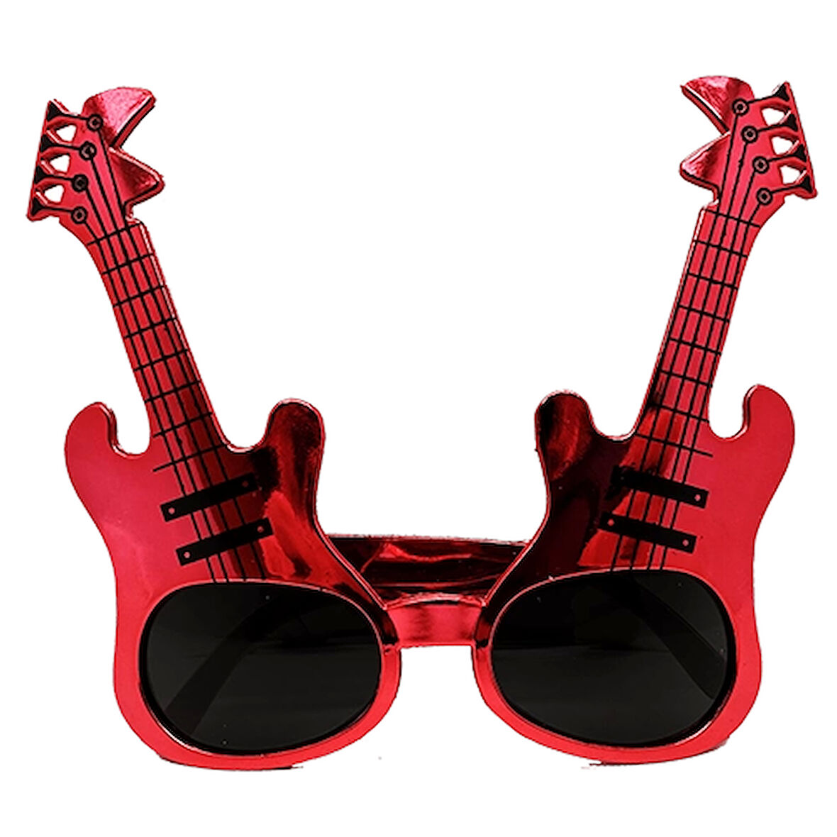 Kırmızı Renk Gitar Şekilli Parti Gözlüğü