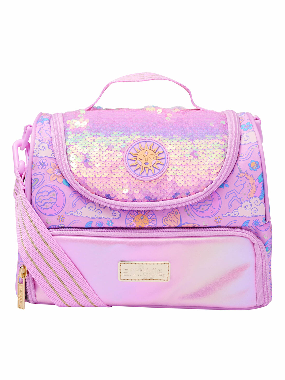 Smiggle - Cosmos Askılı Büyük İkili Beslenme Çantası
