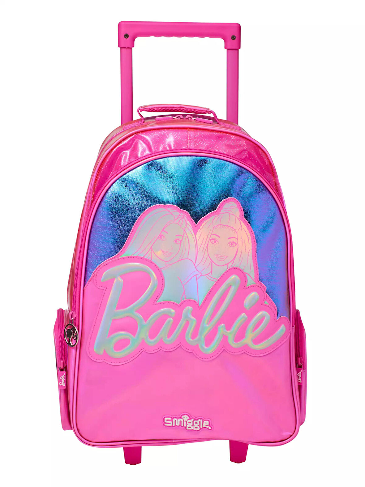 Smiggle - Barbie Çekçekli Işıklı Tekerlekli Çanta