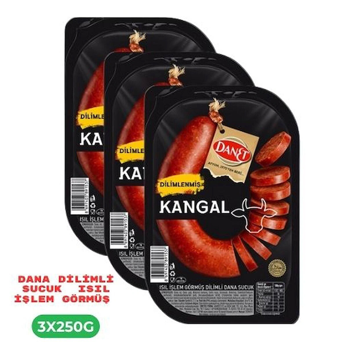 Dana Dilimli Sucuk I Isıl İşlem Görmüş I 3X250 GR