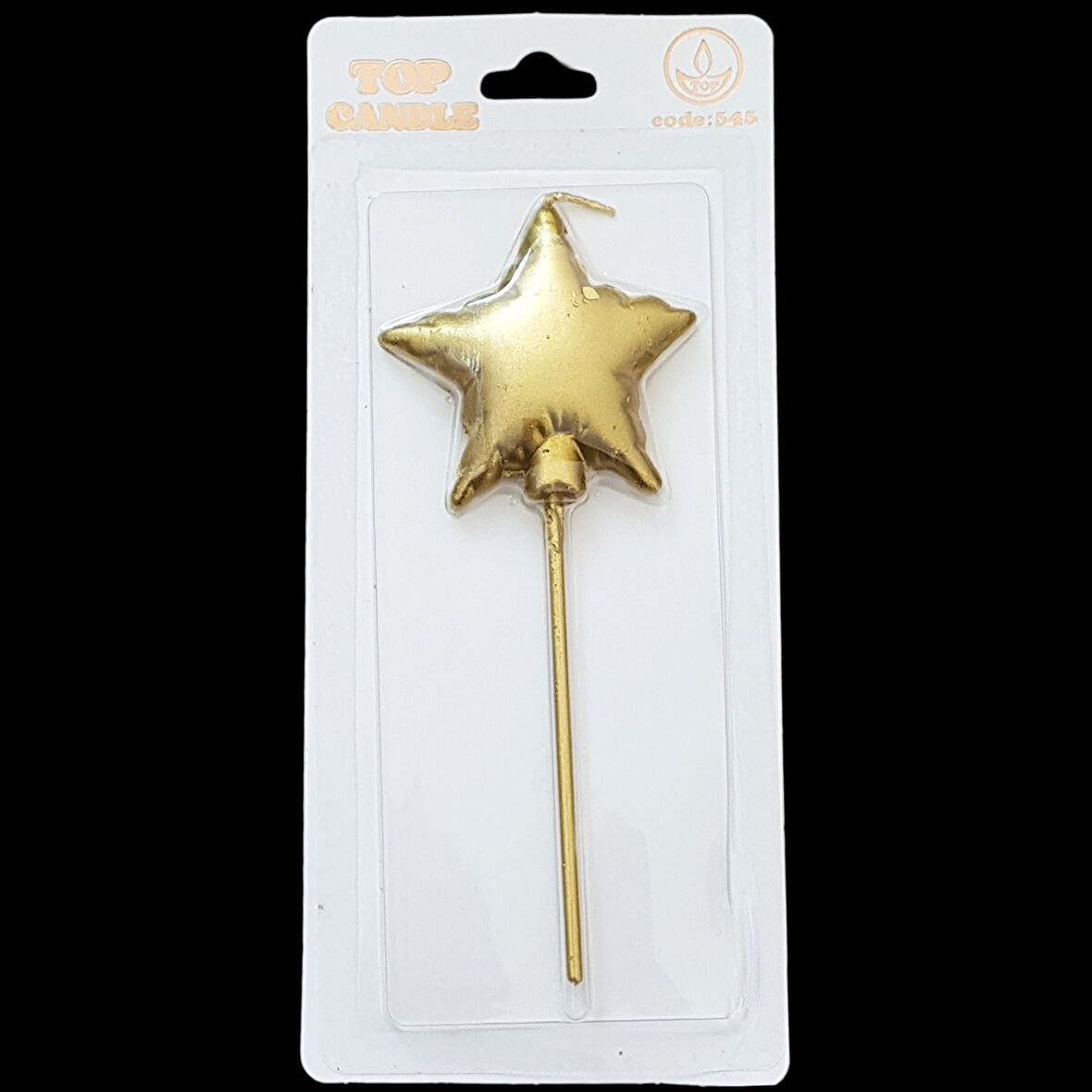 Altın Yıldız Pasta Mum 13 cm * 1 Adet